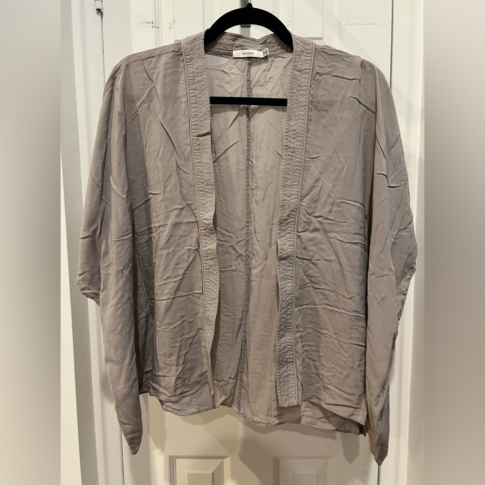 Talula Gray Cape Jacket Lightweight Contemporary Design